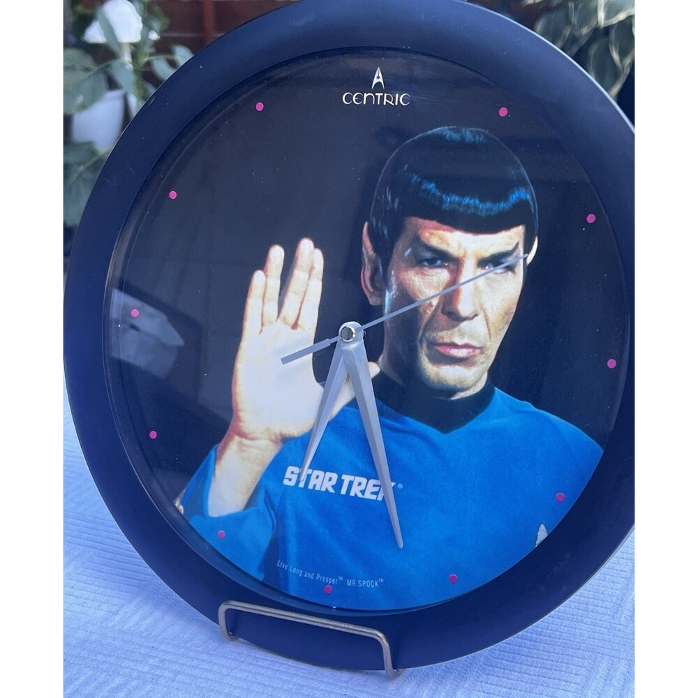 Vintage 1992 Star Trek Wall Clock 11" Mr Spock Collectible Decor Works Paramount